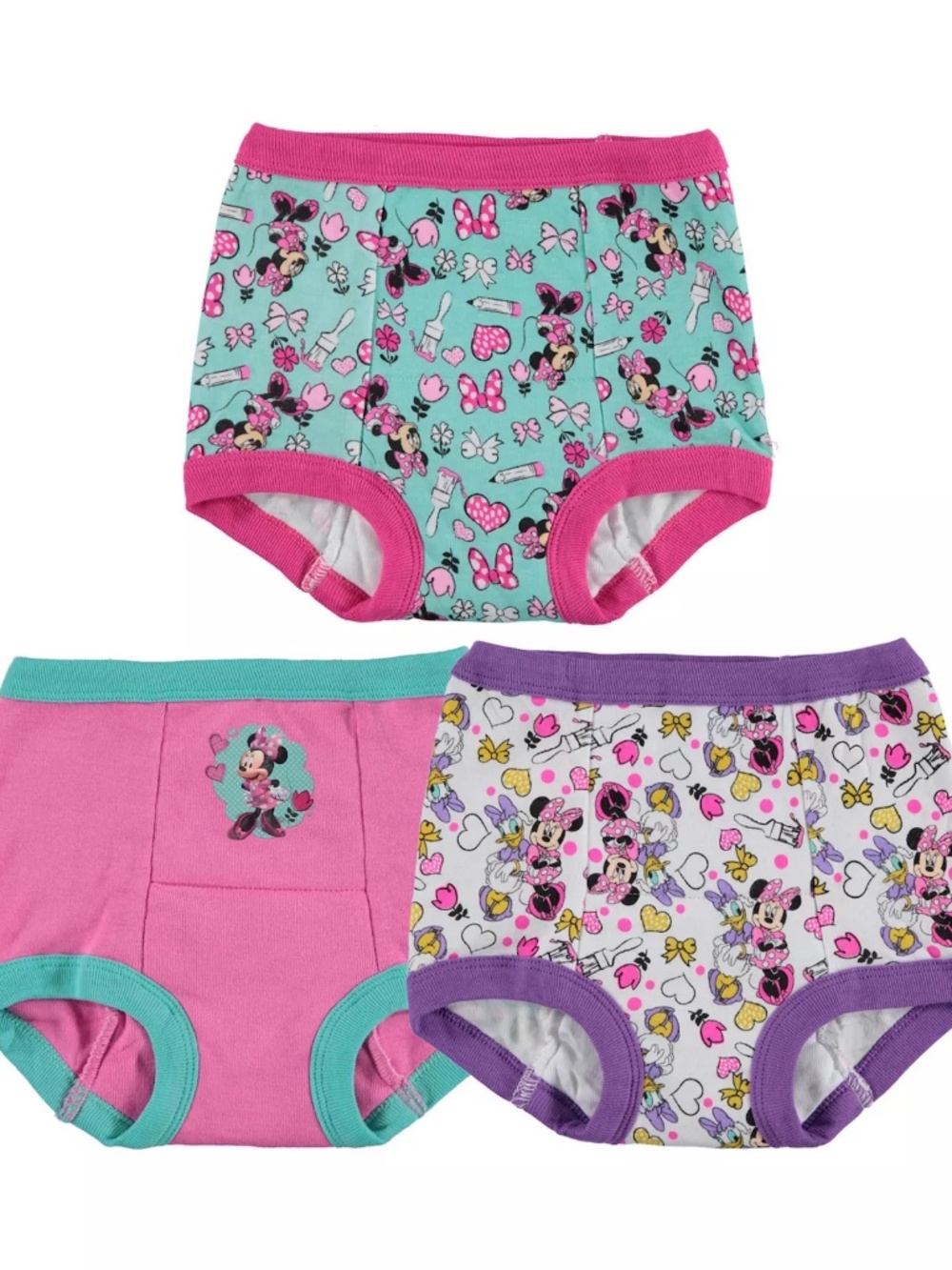 Disney Girls' Minnie Mouse Potty Training Pants 3-PK, 7-PK, 10-PK in sizes 18M,